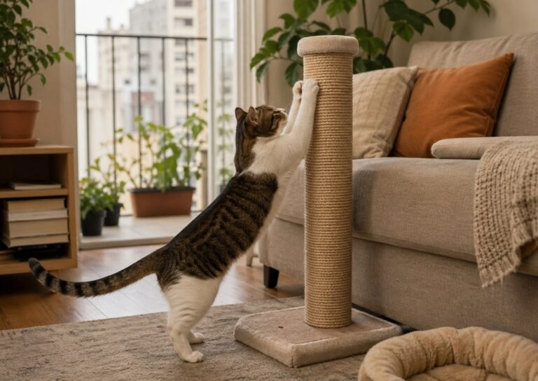 Gatos en casa: cuándo el rasguño natural se convierte en problema gato rasgando