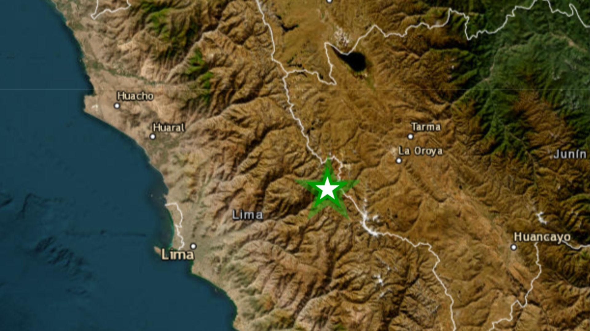mapa del sismo