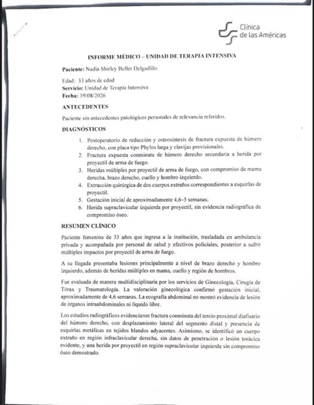 parte medico beller
